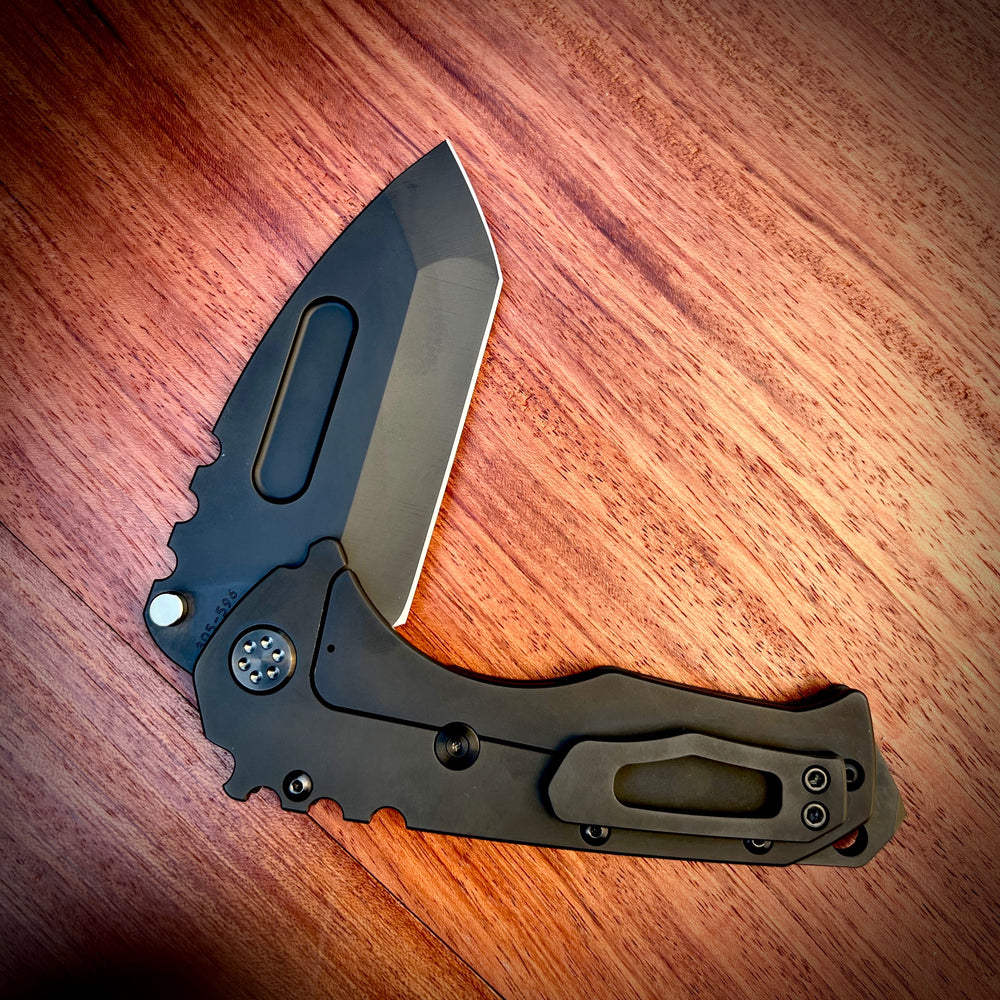 Medford Knife and Tool - Praetorian T - S45VN PVD Tanto Blade PVD Handles PVD HW/Clip PVD Breaker