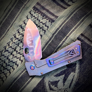 Medford Knife and Tool - TFF-1 - S45VN Vulcan Blade Bronze Handles Flm HW Clip
