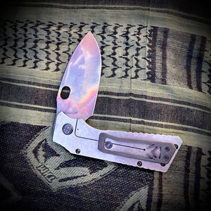 Medford Knife and Tool - TFF-1 - S45VN Vulcan Blade Tumbled Handles PVD HW Clip