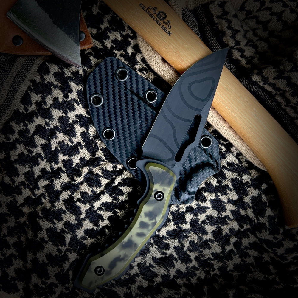 Skyraider - SRK-1 Mustang - Black Topo Cerkakote - Organic Bazooka Green Scales - Black Topo Scalew