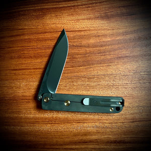 Medford Knife & Tool - M48 S45VN PVD Blade Blue Handle Bronze HW PVD Clip