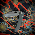 Medford Knife & Tool - 187 DP D2 Tumbled Blade PVD Handles Std HW Clip