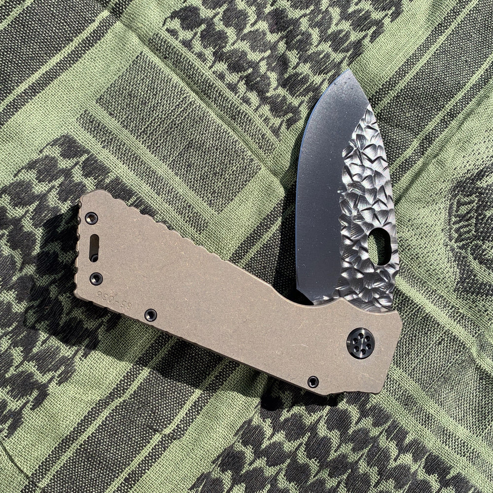 Medford TFF-H - D2 PVD Blade w/"Peaks & Valleys" Sculpting Bronze Handles PVD Hardware Clip