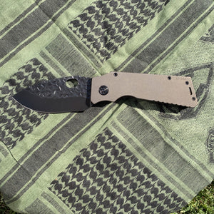 Medford TFF-H - D2 PVD Blade w/"Peaks & Valleys" Sculpting Bronze Handles PVD Hardware Clip