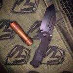 Medford Praetorian Scout M/P - D2 PVD Tanto Blade Black G10 Handles PVD Hardware/Clip/Breaker