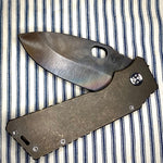 TFF-1 FD - D2 Vulcan Blade Bronze Anodized Handles Standard Hardware Standard Clip