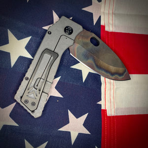 Medford TFF-1 FD - D2 Vulcan Blade Tumbled Handle PVD Hardware and Clip
