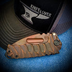Medford Knife & Tool Genesis Ti - S35VN Vulcan Tanto Blade Bronze Predator Handles PVD HW PVD w/Brsh/Flm Flats Clip PVD Breaker