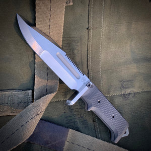 Medford Knive & Tool USMC Raider - S35VN Tumbled Blade Black G10 Handles w/ PVD Hardware