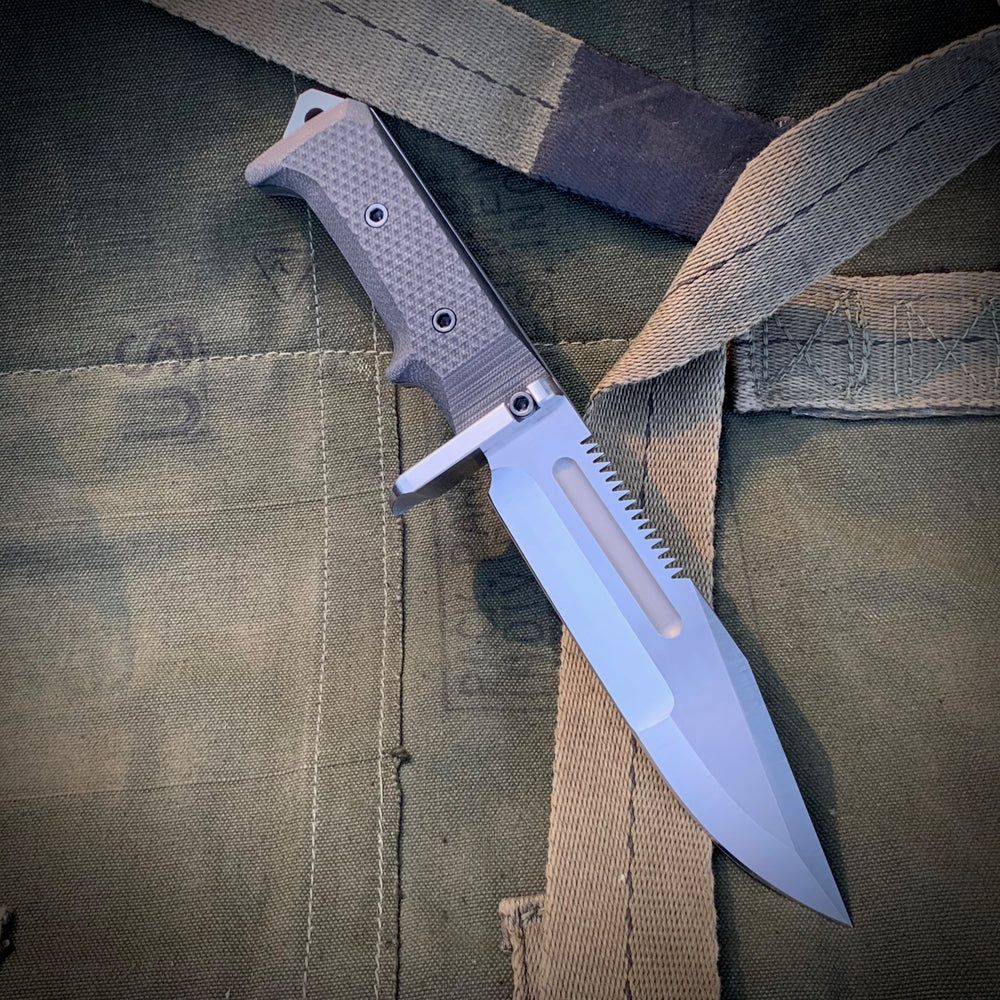 Medford Knive & Tool USMC Raider - S35VN Tumbled Blade Black G10 Handles w/ PVD Hardware