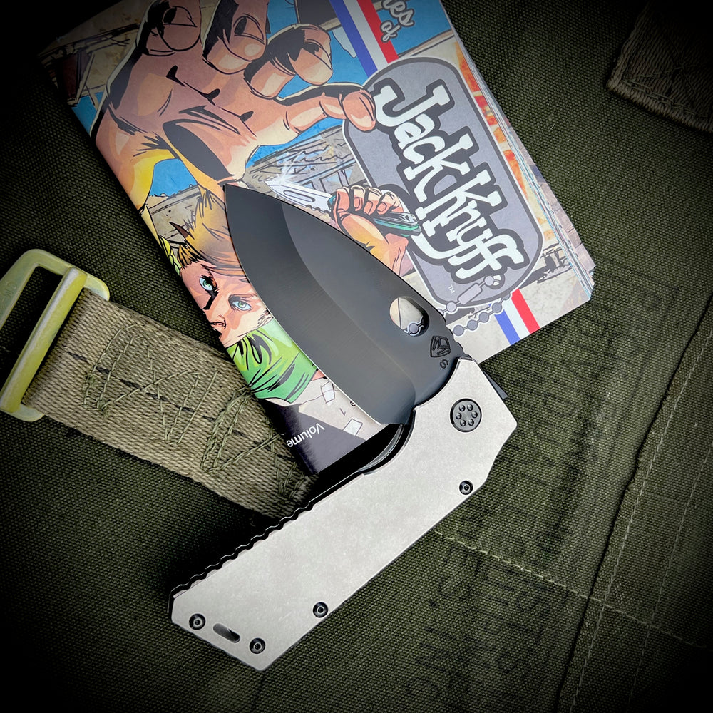 Medford Knife & Tool - TFF-1 S35VN PVD Blade Tumbled Handles PVD HW/Clip