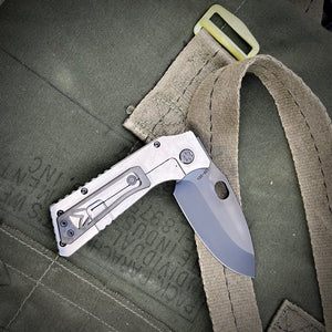 Medford Knife & Tool - TFF-1 S35VN PVD Blade Tumbled Handles PVD HW/Clip