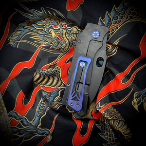Medford Knife & Tool TFF-1 Fat Daddy - 3V Tumbled PVD Blade Tumbled PVD Handles Vio HW Brsh Vio Clip