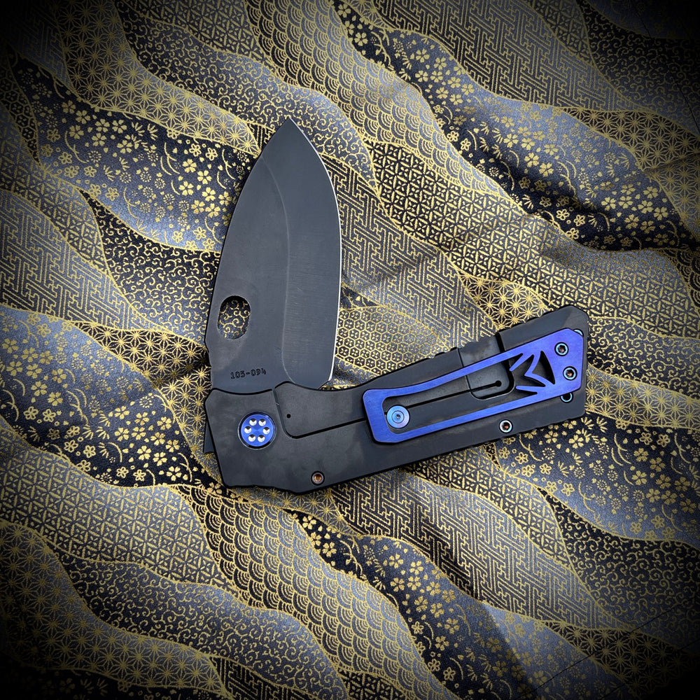 Medford Knife & Tool TFF-1 Fat Daddy - 3V Tumbled PVD Blade Tumbled PVD Handles Vio HW Brsh Vio Clip