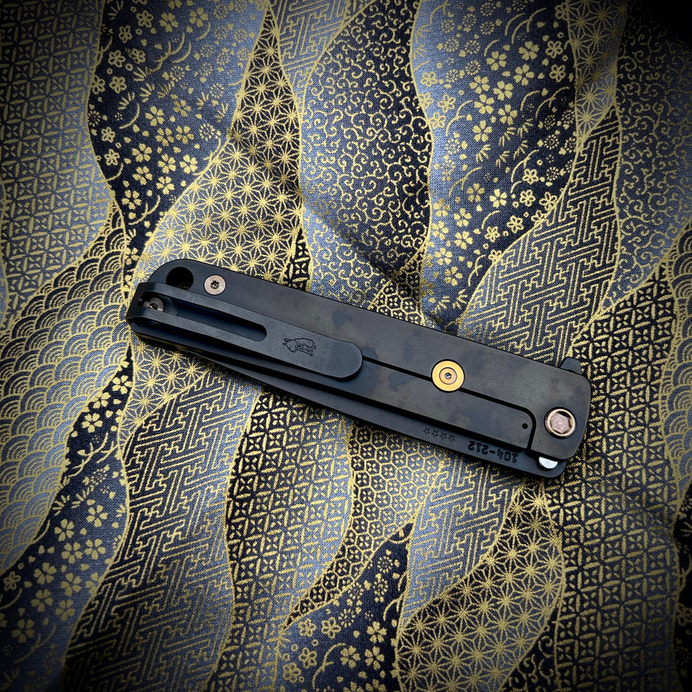 Medford Knife & Tool - M48 S35VN PVD Blade Green Handle PVD Spring Bronze HW PVD Clip