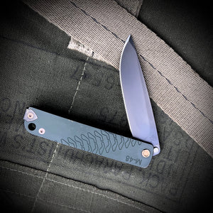 Medford Knife & Tool - M48 S35VN PVD Blade Green Handle PVD Spring Bronze HW PVD Clip