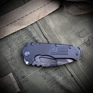 Medford Knife & Tool - Scout M/P - D2 PVD Tanto Blade Black G10 Handles PVD HW/Clip/Breaker