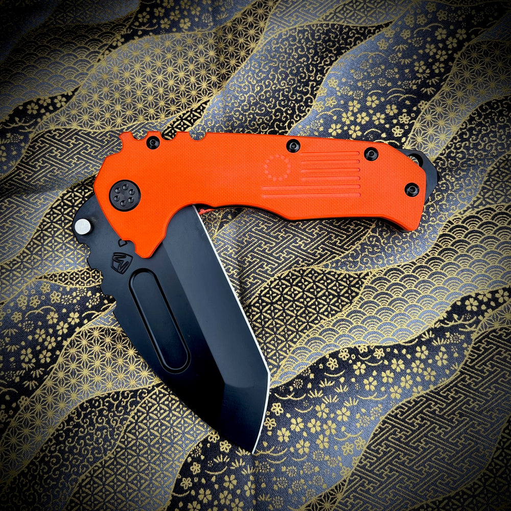 Medford Scout M/P - D2 PVD Tanto Blade HiVis Orange G10 Handles PVD HW//Clip//Breaker