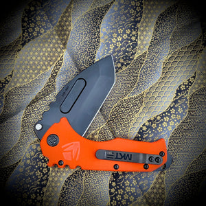 Medford Scout M/P - D2 PVD Tanto Blade HiVis Orange G10 Handles PVD HW//Clip//Breaker