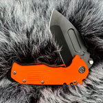 Medford Scout M/P - D2 PVD Tanto Blade HiVis Orange G10 Handles PVD HW//Clip//Breaker