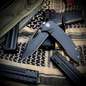 Medford Knife & Tool - On Belay - S35VN PVD Blade PVD Handles Std HW Brushed Clip PVD Breaker