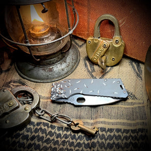 Medford Knife & Tool - TFF-1  - S45VN Satin Blade PVD w Silver Loose Falling 􏰀Jasmine Fade Handles Std Hd Brsh Clip