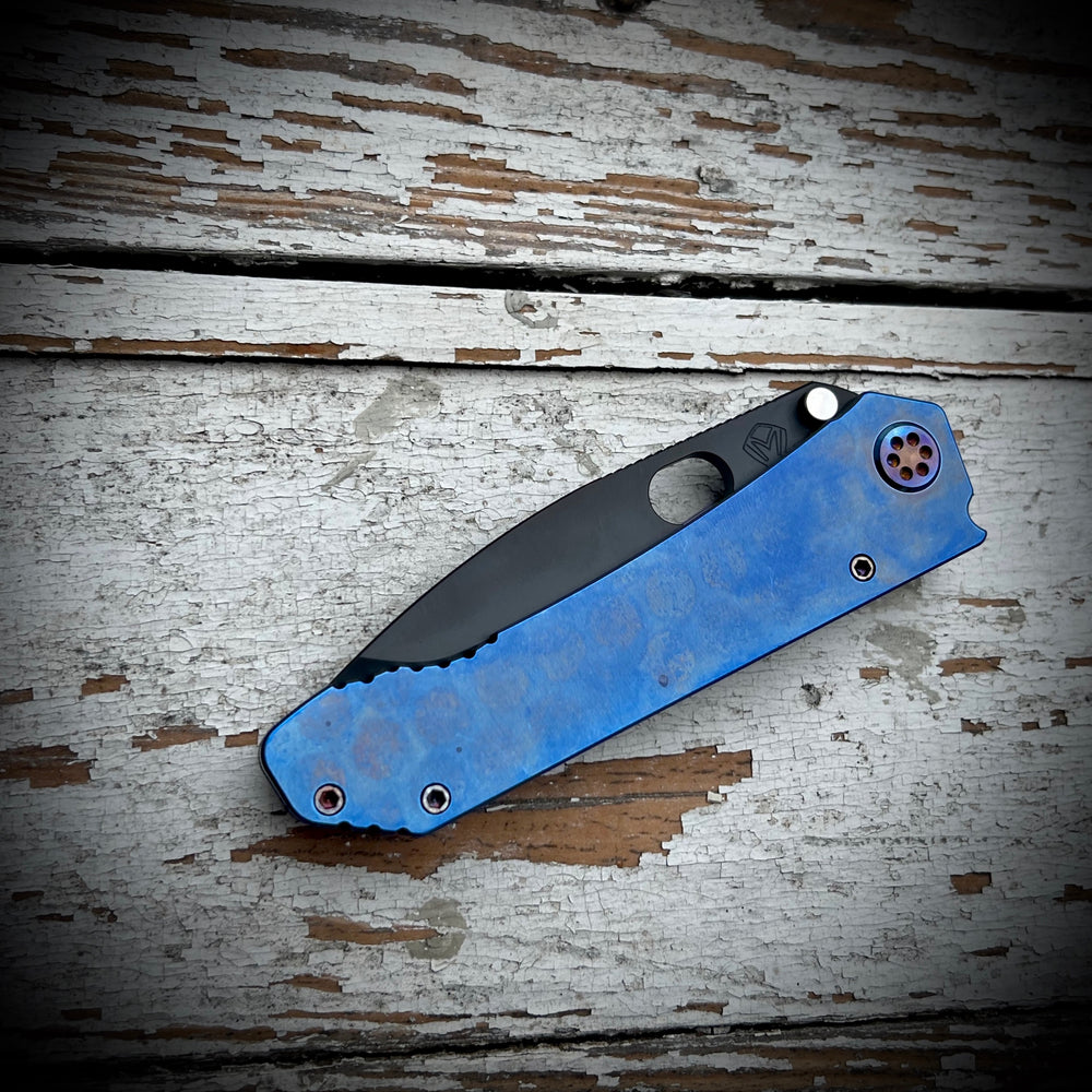 Medford Knife & Tool 187 DP - D2 PVD Blade Blue Handles Flm HW/Clip