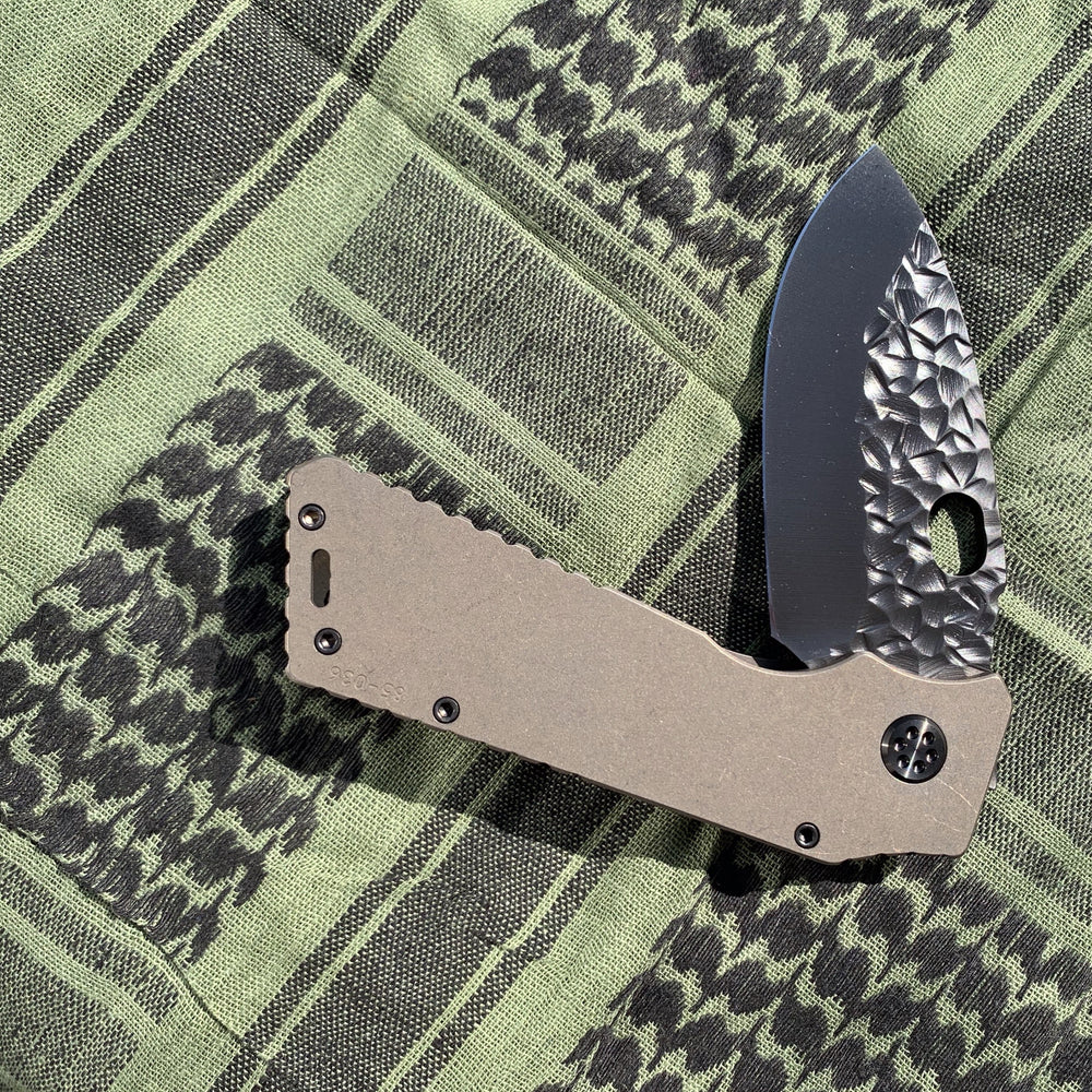 Medford TFF-H - D2 PVD Blade w/"Peaks & Valleys" Sculpting Bronze Handles PVD Hardware Clip