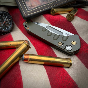 Medford Swift Auto - S35VN Tumbled Tanto Blade Yellow Handles Bronze HW/Clip
