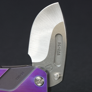 Medford Der Hund S35VN Tumbled Blade Faced Violet Anno Handle w/ Flamed Clip