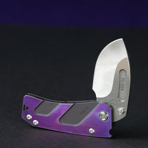 Medford Der Hund S35VN Tumbled Blade Faced Violet Anno Handle w/ Flamed Clip