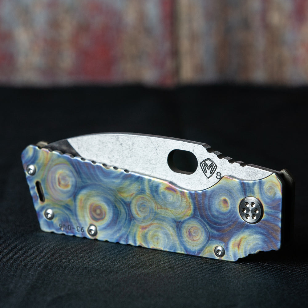 Medford TFF-1 S35VN Van Gouge Stabby Night - Tumbled Blade Standard Grind Flamed & Faced Handle Ano Bronze Spring Flamed & Faced Clip