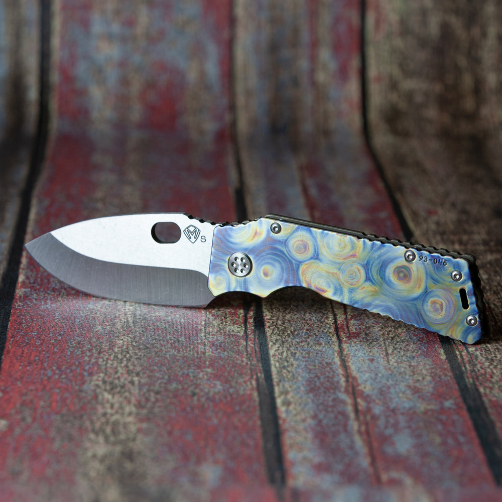 Medford TFF-1 S35VN Van Gouge Stabby Night - Tumbled Blade Standard Grind Flamed & Faced Handle Ano Bronze Spring Flamed & Faced Clip
