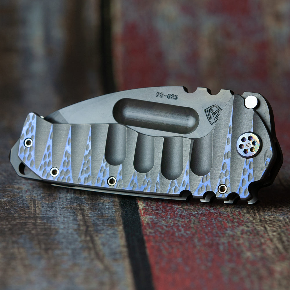 Medford Praetorian Ti S35VN Vulcan Blade Finish Tanto Grind ANO MD Handle ANO MD Spring Ti Flamed Hardware