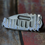 Medford Praetorian Ti S35VN Vulcan Blade Finish Tanto Grind ANO MD Handle ANO MD Spring Ti Flamed Hardware