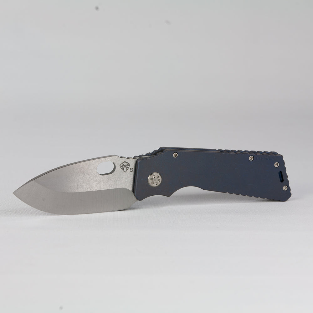 Medford TFF-H S35VN Blade Steel Tumbled Blade Finish Standard Grind ANO Blue Handle ANO Blue Lock Side Standard Hardware Standard Clip