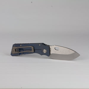 Medford TFF-H S35VN Blade Steel Tumbled Blade Finish Standard Grind ANO Blue Handle ANO Blue Lock Side Standard Hardware Standard Clip