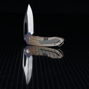 Medford On Belay Tumbled S35VN Ano Fade Handle and Spring