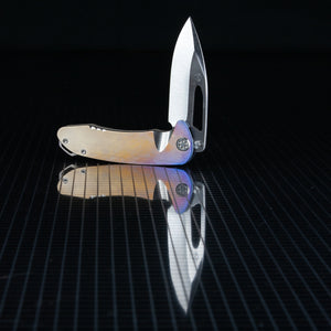 Medford On Belay Tumbled S35VN Ano Fade Handle and Spring