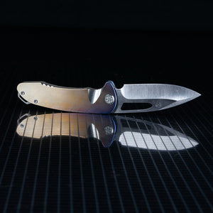 Medford On Belay Tumbled S35VN Ano Fade Handle and Spring