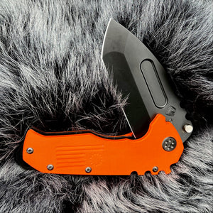 Medford Scout M/P - D2 PVD Tanto Blade HiVis Orange G10 Handles PVD HW//Clip//Breaker