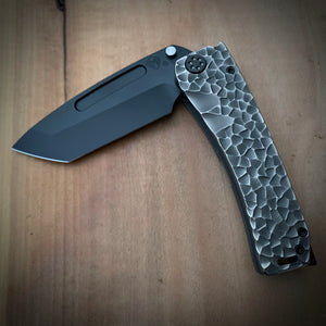 Medford Knife & Tool Marauder - S35VN PVD Tanto Blade Bead Blasted w/Brushed Flats Sculpted Handles PVD Hardware PVD Clip PVD Breaker