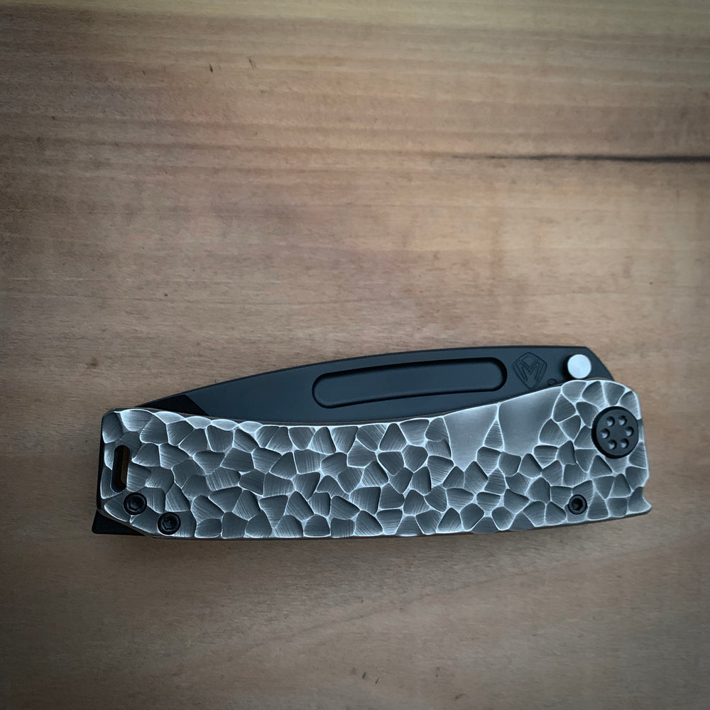 Medford Knife & Tool Marauder - S35VN PVD Tanto Blade Bead Blasted w/Brushed Flats Sculpted Handles PVD Hardware PVD Clip PVD Breaker