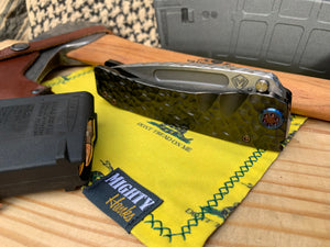 Medford Marauder - S35VN Tumbled DP Blade w/Spine Jimping PVD Handles Flm HW Std Clip PVD Breaker