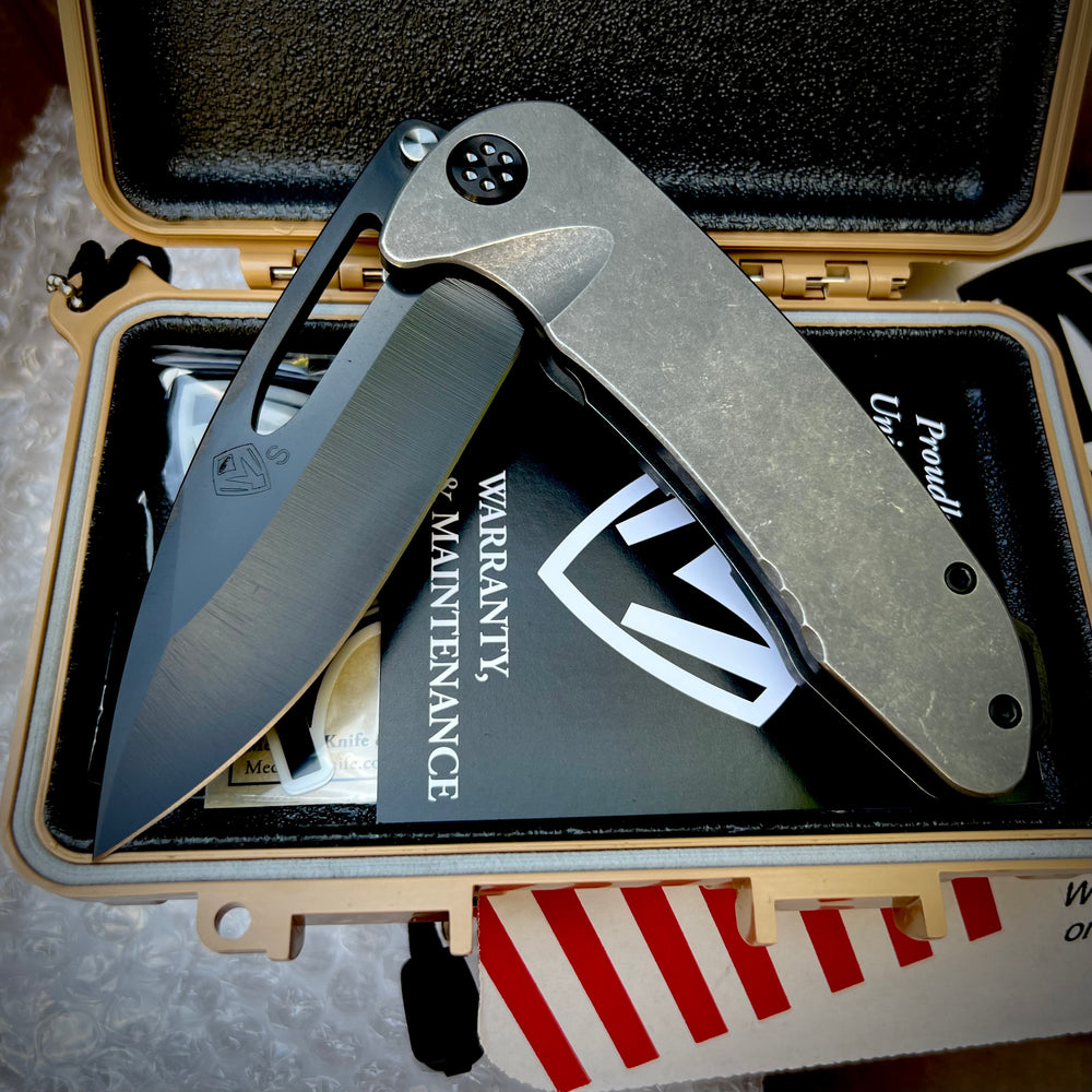 Medford Knife & Tool - On Belay - S35VN PVD Blade Tumbled Handles PVD HW/Clip PVD Breaker
