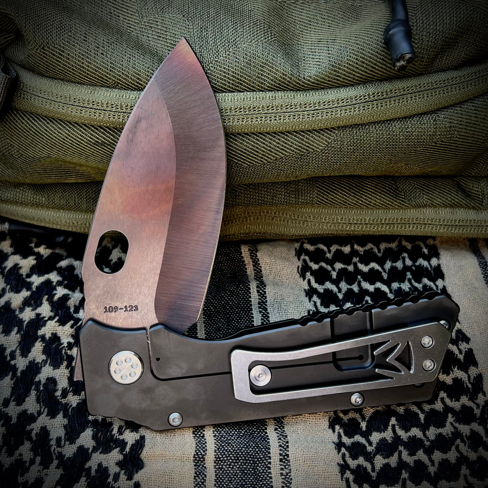 Medford Knife & Tool - TFF-1 - S35VN Vulcan Blade PVD Handles Std HW/Clip
