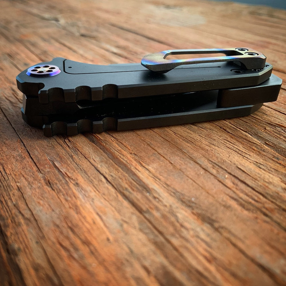Medford Micro Praetorian T S35VN PVD Blade Tanto Grind PVD Handle Spring Clip Breaker and Hardware